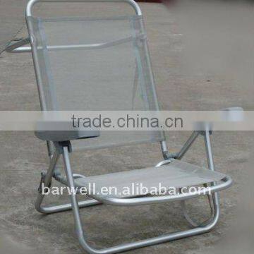 Aluminum outdoor beach chair with armrest