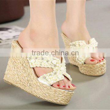 denim wedge shoes women wedge sandals Professional women shoes flats 2015