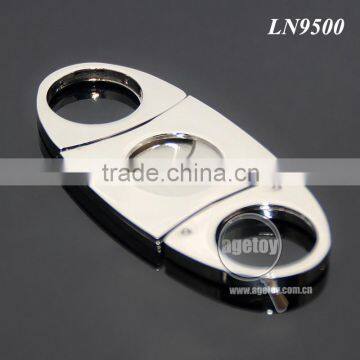 Pocket Portable Oval Cigar Scissors High Quality Silver Stainless Steel Double Blade Knife Super Sharp Metal Cigar Cutter photo-5