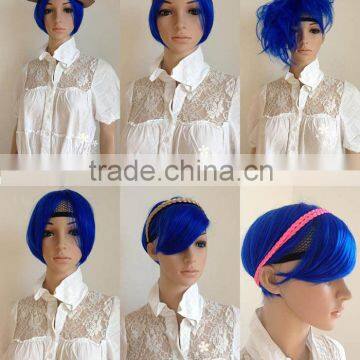 Punk Ladies Mens Short Straight Hair Bangs/ Cosplay Party Costume Anime Wigs W275