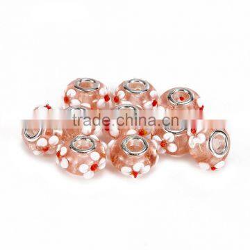 Hot Selling Murano Lampwork 10 pcs Light Rose Color Glass Beads Loose Beads