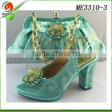 2016 women fashion wedge shoes match clutch bag for lady wedding party