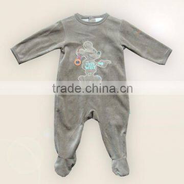 Wholesale 100% cotton baby clothes soft stylish baby winter romper set baby romper