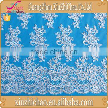 ZP0005-M Wholesale Luxury Bridal Muslim Wedding Lace Fabric White Beaded Wedding Dress photo-2