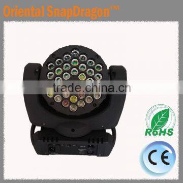 11/15CH 2 degree 36*3W RGBW DMX 512 beam led mini spot led rgb dmx moving head