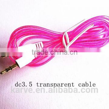 colorful dc3.5 cable transparent cable