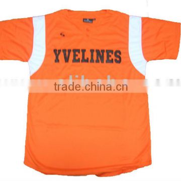 Custom Baseball YVlines Team Jersey Orange with White Inserts