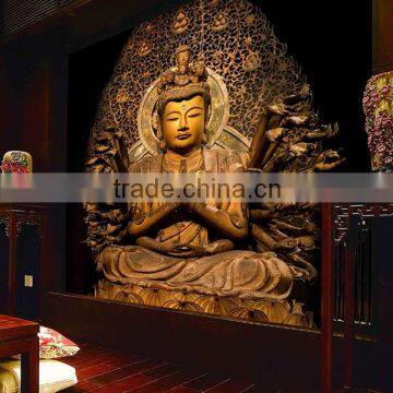 china supplier dustproof soundproof 3d design buddha wall paper                        
                                                Quality Choice