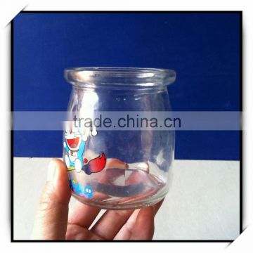 200ml glass pudding bottles with decal wholesale DH526