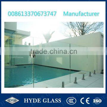 China 12mm tempered swimming pool fence glass panel