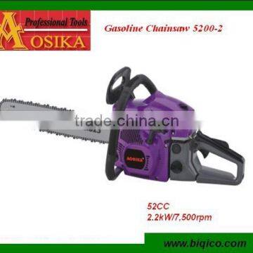 New design gasoline chainsaw 52cc / chain saw 5200 for sale /chain saw machine price