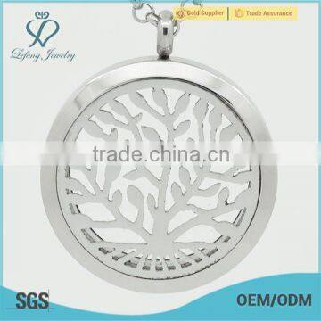 Unique silver tree of life scent lockets,glass aromatherapy essential oil diffuser