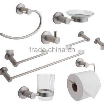 7 Piece Wall Kit: Robe Hook, Soap Dish, Towel Handle, 18" and 24" Towel Bars, Tumbler, Toilet Paper Holder