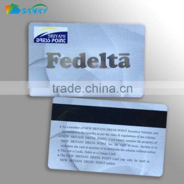 Credit card size magnetic card with signature panel & barcode