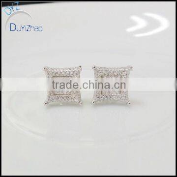 925 sterling silver screw back earrings man jewelry factory