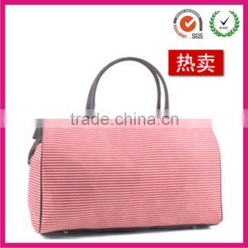 2013 striped colorful luggage bag tote for women (factory)