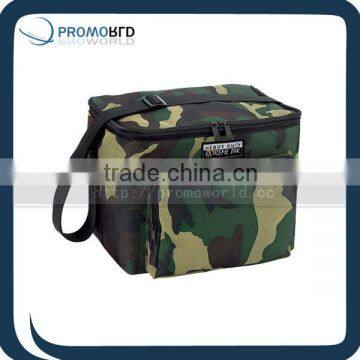 Polyester shoulder cooler bag camouflage cooler bag polychrome shoulder bag