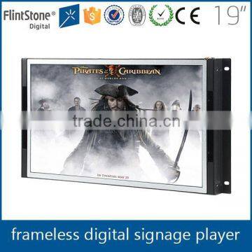 Flintstone 19 inch auto play video display, loop play LCD advertising video screen, LCD play video screen