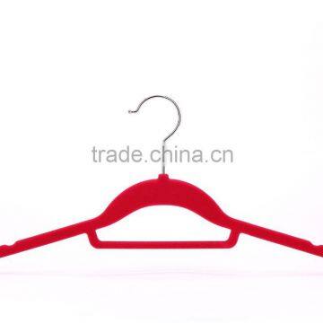 Flocked Plastic Short Clothes Hanger photo-3