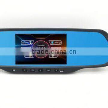 Chelong Factory 5.0inch Android 4.0.4 Dual Lens 120deg Wifi G-sensor GPS car gps & navigation rearview mirror monitor