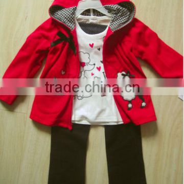 children's clothing set kids set clothes girls 3pc set hoodie inner top and pants 3pc sets baby wears