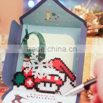 Novel design and exquisite workmanship foldable Christmas card