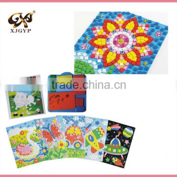 Sunflower cartoon mosaic EVA sticker for kids