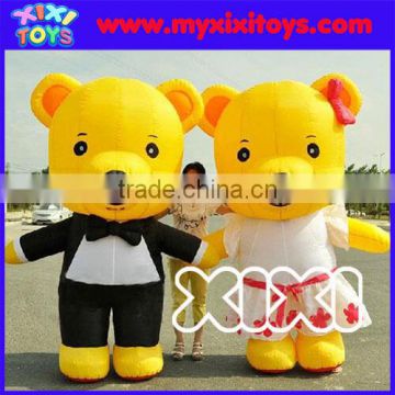 Inflatable cute bear cartoon, lovely inflatable animal figure advertising