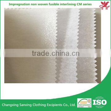 Impregnation non woven fusible interlining buckram fabric CM series