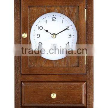 Wooden table desk clock