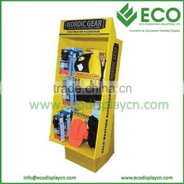 Floor Hook Hats Corrugated Display Stand Wholesale