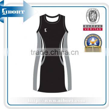 SUBNT-533-2 girls sublimation netball training sportwear