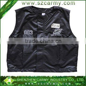 100%polyester men's vest with pocket,zipper/spring wearing