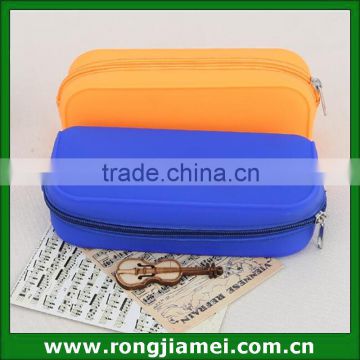 Higher quality custom waterproof silicone zipper cheap pencil case