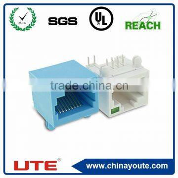 RJ45 connector with LED 90 degree non-shield 10pcs free samples