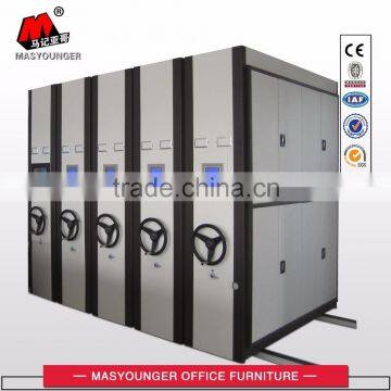 mobile mass shelf with compactor filing Library furniture archive steel filing cabinet