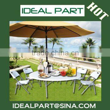 Portable folding table and chair set