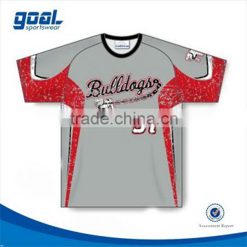 Professional digital printing custom baseball style t shirts