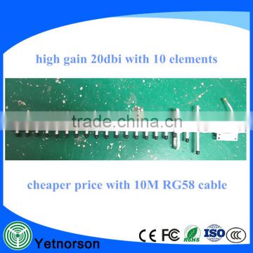 GSM 800/850/900 high gain 20 dbi 19 elements yagi antenna outdoor