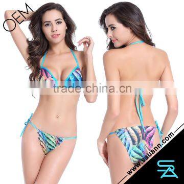 Womens Printed Bikini Set Swimwear Low waist Swimsuit Beach Wear Bathing Suits