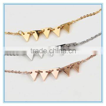 Personalised Geometric Triangle Necklace For Women