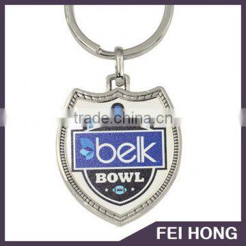 Popular custom made logo american football digital printing keychain