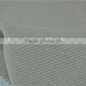 Wholesale super fine twill woolen wool ivory fabric for winter coats