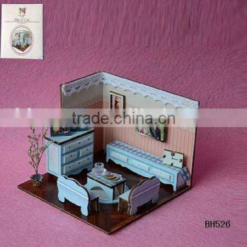 3D Wooden Jigsaw Puzzle, Three Dimensional Living Room Puzzle for Kid, House Play Set for Kids.