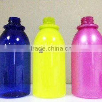 colorful empty plastic bottles