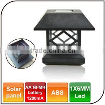 led waterproof powered by solar pannel garden light solar light fence post cap