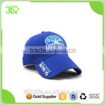 2015 Most Popular Products Custom Cotton Six Panel Blue Sports Adults Baseball Cap