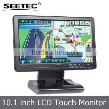 HDMI vga input resistive touch lcd panel fold bracket mounting 10.1'' cctv display