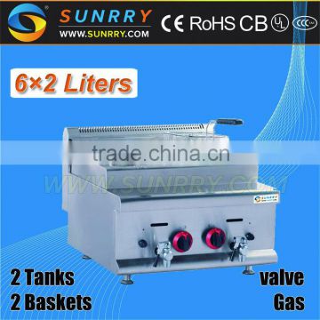 Gas Commercial Fryer Countertop Industrial Machine for Frying Potato (SY-TF600TB SUNRRY)