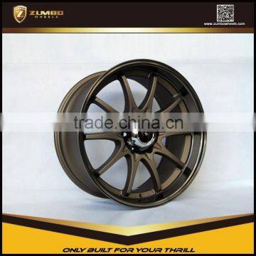 ZUMBO F7647 Semi Matt Bronze Machine Lip+Bronze Cataphoreisis Car Alloy Wheel Rims photo-2